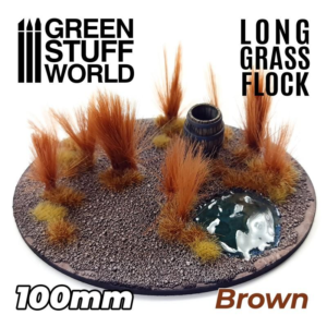Green Stuff World    Long Grass Flock 100mm - Brown - 8435646507118ES - 8435646507118