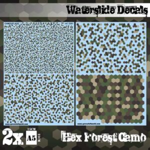 Green Stuff World    Waterslide Decals - Hex Forest Camo - 8436574507508ES - 8436574507508