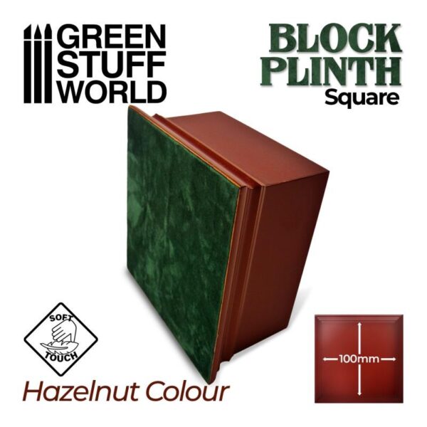 Green Stuff World    Square Top Display Plinth 10x10cm - Hazelnut Brown - 8435646500652ES - 8435646500652
