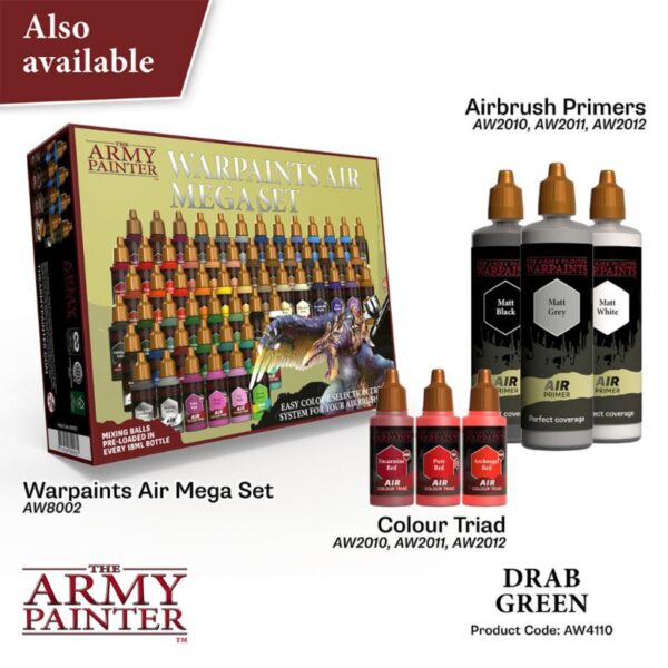The Army Painter    Warpaint Air: Drab Green - APAW4110 - 5713799411081