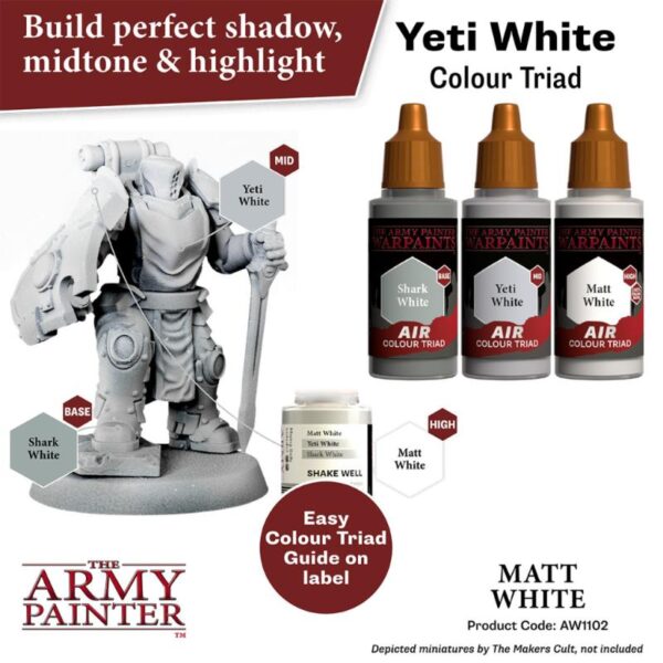 The Army Painter    Warpaint Air: Matt White - APAW1102 - 5713799110281