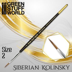 Green Stuff World    GOLD SERIES Siberian Kolinsky Brush - Size 2 - 8436574507188ES - 8436574507188