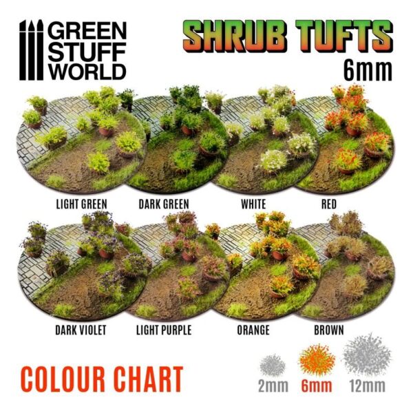 Green Stuff World    Shrubs TUFTS - 6mm self-adhesive - BROWN - 8435646502465ES - 8435646502465