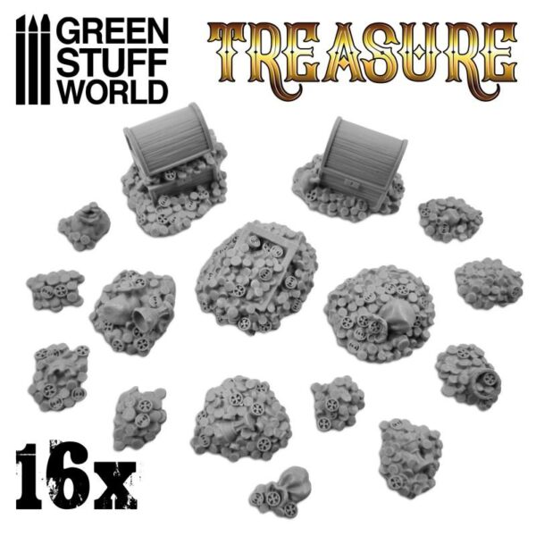 Green Stuff World    16x Resin Treasure Pieces - 8436574506648ES - 8436574506648