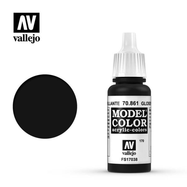 Vallejo    Model Color: Glossy Black - VAL861 - 8429551708616
