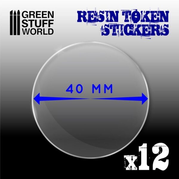 Green Stuff World    12x Resin Token Stickers 40mm - 8436574503951ES - 8436574503951