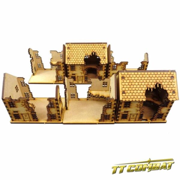 TTCombat    15mm Ruined Town House Set - WAR002 - 5060504043274