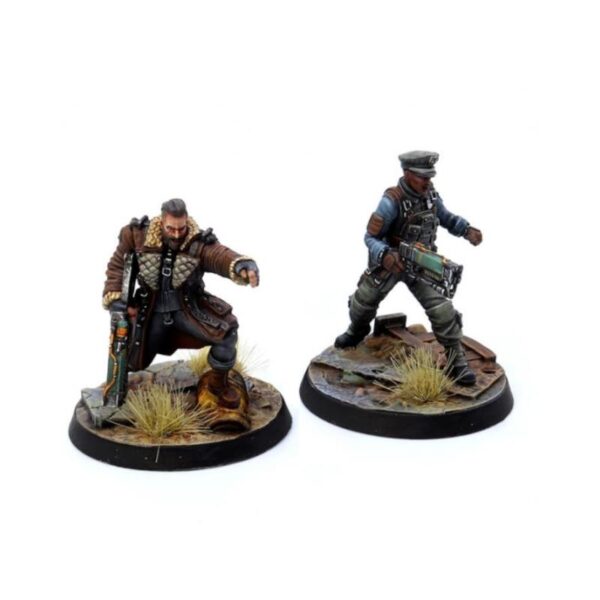 Modiphius Fallout: Wasteland Warfare   Fallout: Wasteland Warfare Brotherhood of Steel Elder Maxon & Captain Kells - MUH051815 - 5060523342051