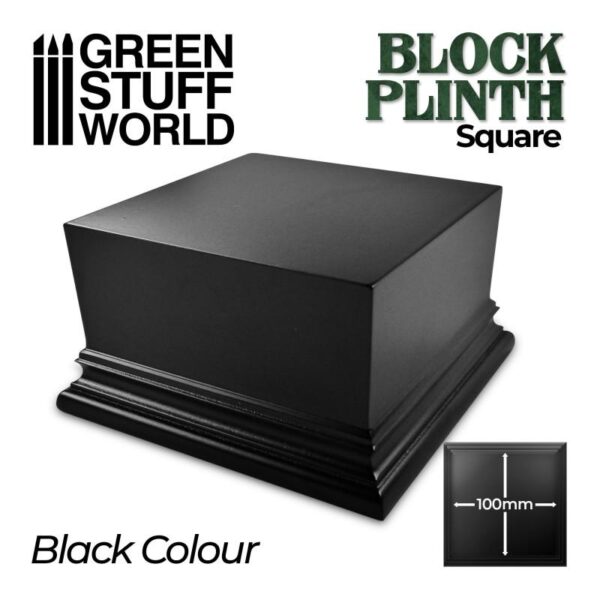 Green Stuff World    Square Top Display Plinth 10x10cm - Black - 8435646500676ES - 8435646500676
