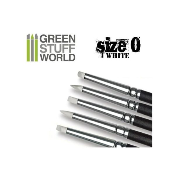 Green Stuff World    Colour Shapers Brushes SIZE 0 - WHITE SOFT - 8436554360253ES - 8436554360253