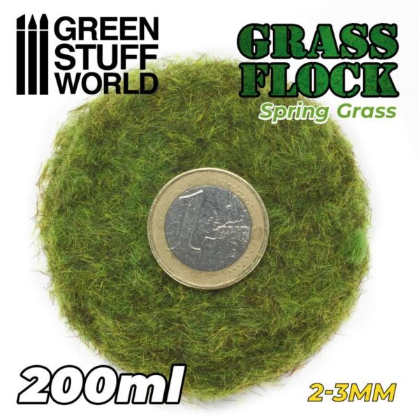 Green Stuff World    Static Grass Flock 2-3mm - SPRING GRASS - 200 ml - 8435646506449ES - 8435646506449