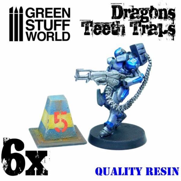 Green Stuff World    6x Resin Dragon Teeth Traps for Tanks - 8436574504033ES - 8436574504033