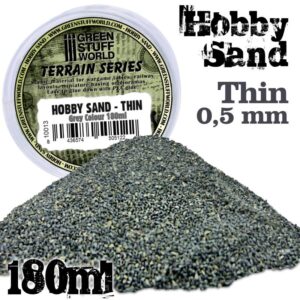 Green Stuff World    Fine Hobby Sand 180ml - Grey - 8436574505122ES - 8436574505122