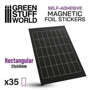 Green Stuff World    Rectangular Magnetic Sheet SELF-ADHESIVE - 25x50mm - 8435646503585ES - 8435646503585