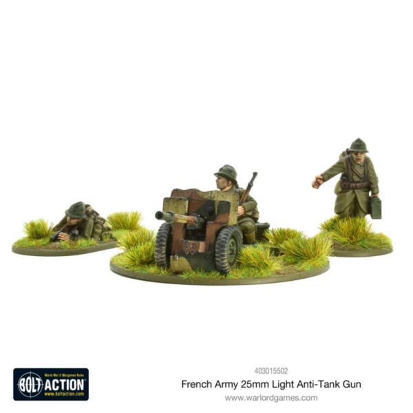 Warlord Games Bolt Action   French Army 25mm Light Anti-Tank Gun - 403015502 - 5060572501638