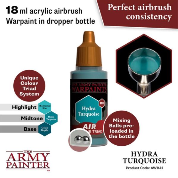 The Army Painter    Warpaint Air: Hydra Turquoise - APAW1141 - 5713799114180