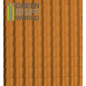 Green Stuff World    ABS Plasticard - ROOF TILES Textured Sheet - A4 - 8436554362349ES - 8436554362349