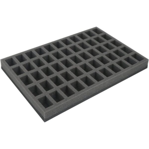 Safe and Sound    Full-size foam tray for 55 small miniatures on 25mm bases - SAFE-FT-55M - 5907459694567