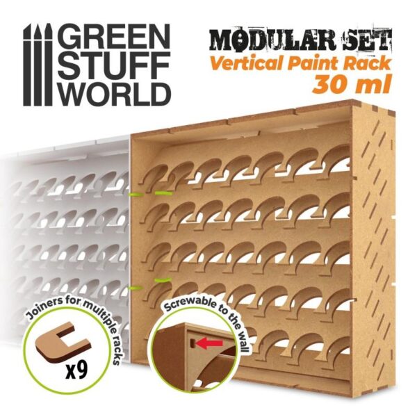 Green Stuff World    Modular Paint Rack - VERTICAL 30ml - 8435646507422ES - 8435646507422