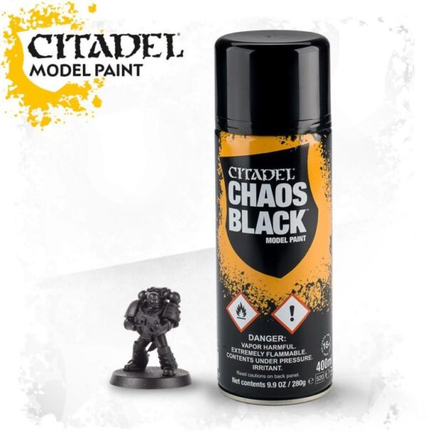 Games Workshop    GW Spray: Chaos Black - 99209999090 - 5011921175291