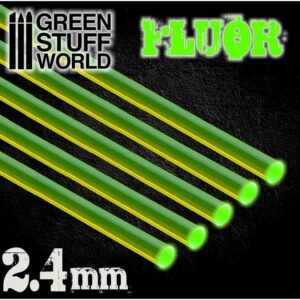 Green Stuff World    Acrylic Rods - Round 2.4 mm Fluor GREEN - 8436554367511ES - 8436554367511