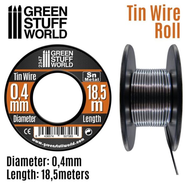 Green Stuff World    Flexible tin wire roll 0.4mm - 8436574507065ES - 8436574507065
