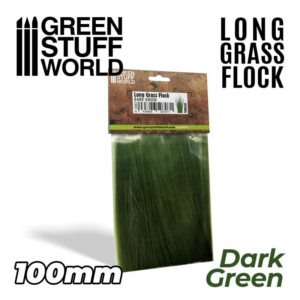 Green Stuff World    Long Grass Flock 100mm - Dark Green - 8435646507071ES - 8435646507071