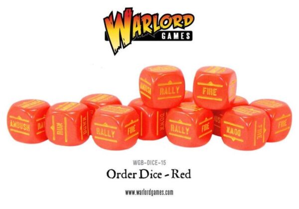 Warlord Games Bolt Action   Bolt Action Orders Dice - Red (12) - 402616016 - 5060200846995