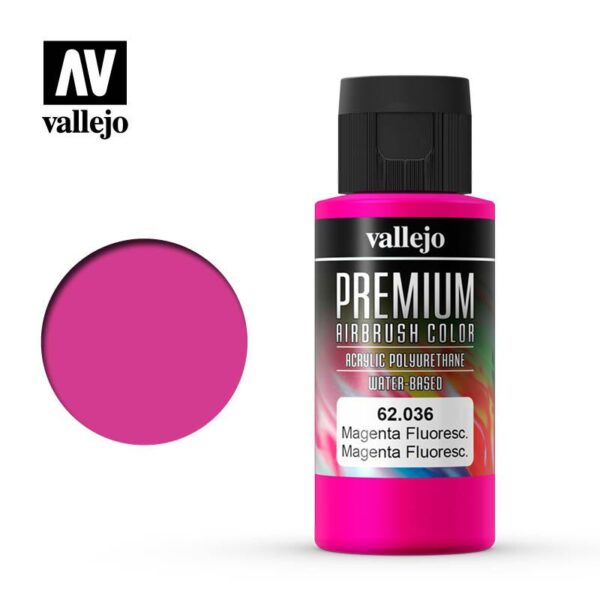 Vallejo    Premium Color 60ml: Fluorescent Magenta - VAL62036 -