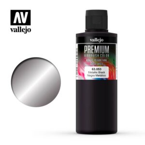 Vallejo    Vallejo Premium Color - 200ml Pearl & Metallics Black - VAL63053 - 8429551630535