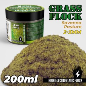 Green Stuff World    Static Grass Flock 2-3mm - SAVANNA PASTURE - 200 ml - 8435646506401ES - 8435646506401