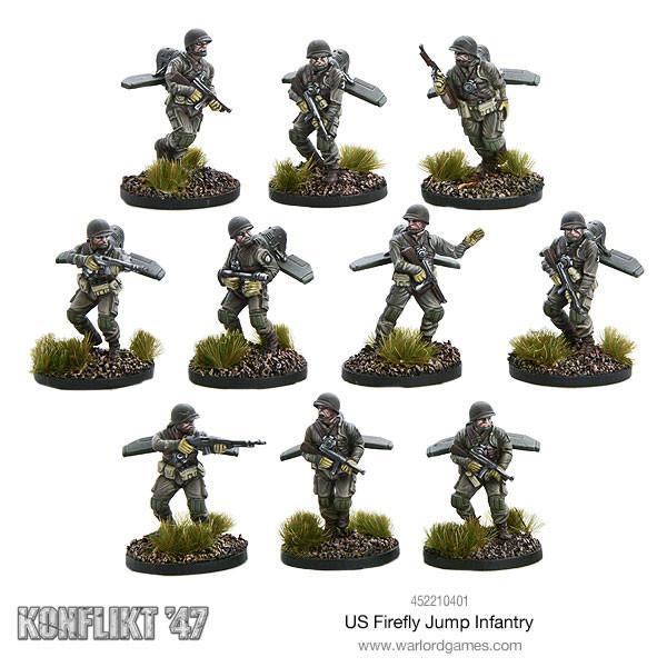 Warlord Games Konflikt '47   US Firefly Jump Infantry - 452210401 - 5060393705017