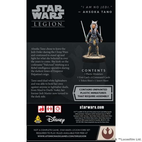 Atomic Mass Star Wars: Legion   Star Wars Legion: Ahsoka Tano Operative Expansion - FFGSWL106 - 841333121280