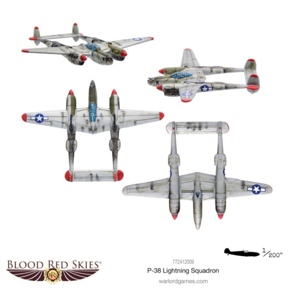 Warlord Games Blood Red Skies   P-38 Lightning squadron - 772412009 -