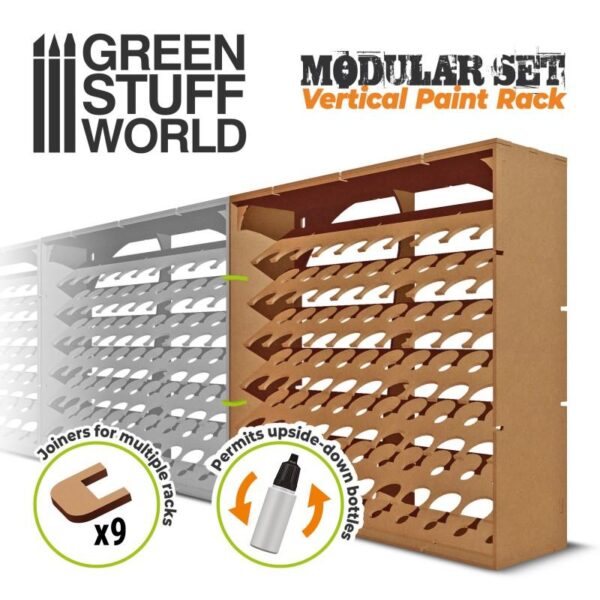 Green Stuff World    Modular Paint Rack - VERTICAL 17ml - 8435646500591ES - 8435646500591
