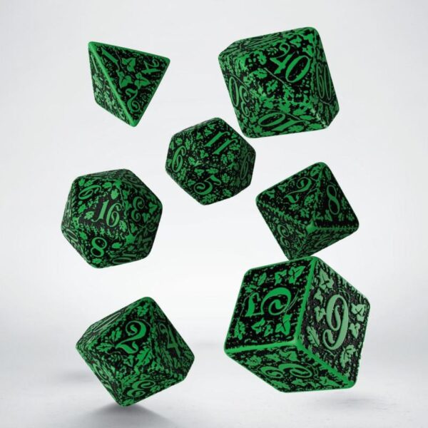 Q-Workshop    Forest 3D Green & black Dice Set (7) - SFOR15 - 5907699491513