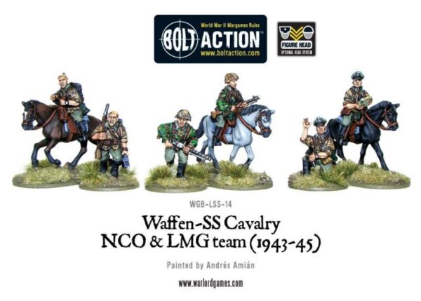 Warlord Games Bolt Action   Waffen-SS Cavalry NCO & LMG Team - WGB-LSS-14 - 5060393701538