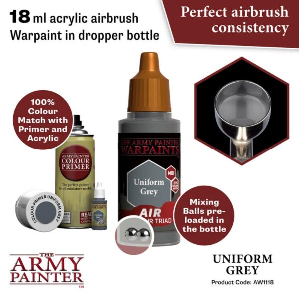 The Army Painter    Warpaint Air: Uniform Grey - APAW1118 - 5713799111882