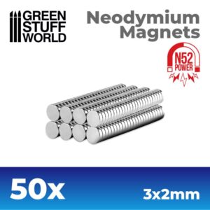 Green Stuff World    Neodymium Magnets 3x2mm - 50 units  (N52) - 8436554367597ES - 8436554367597
