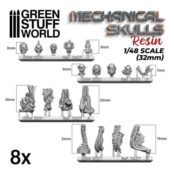 Green Stuff World    Resin Mechanical Skulls - 8436574507867ES - 8436574507867