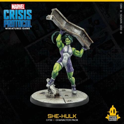 Atomic Mass Marvel Crisis Protocol   Marvel Crisis Protocol: She Hulk - CP39 - 841333109424