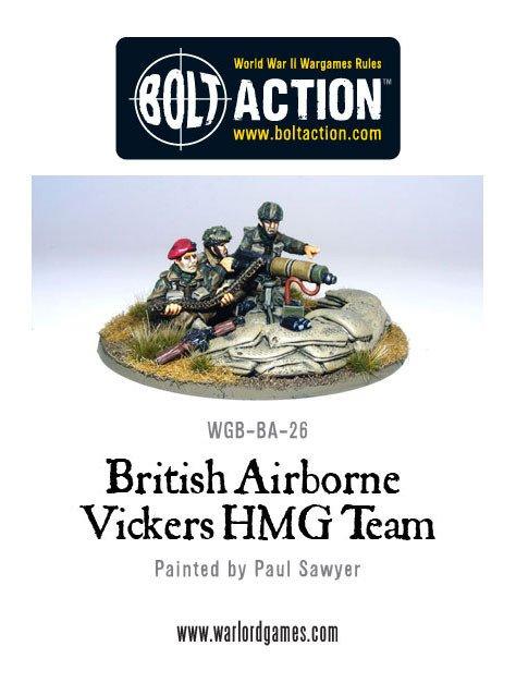 Warlord Games Bolt Action   British Para Vickers HMG & Crew - WGB-BA-26 - 5060200840887