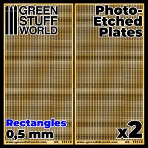 Green Stuff World    Photo-etched Plates - Small Rectangles - 8436574506099ES - 8436574506099