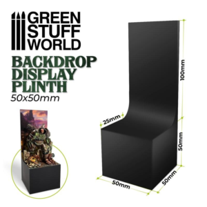 Green Stuff World    Backdrop Display Plinth 5x5x5cm Black - 8435646508320ES - 8435646508320