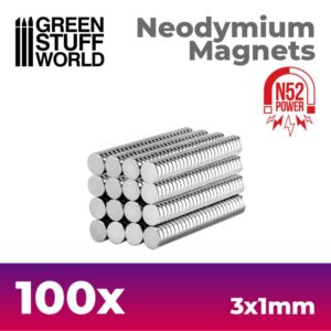 Green Stuff World    Neodymium Magnets 3x1mm - 100 units (N52) - 8436554367627ES - 8436554367627