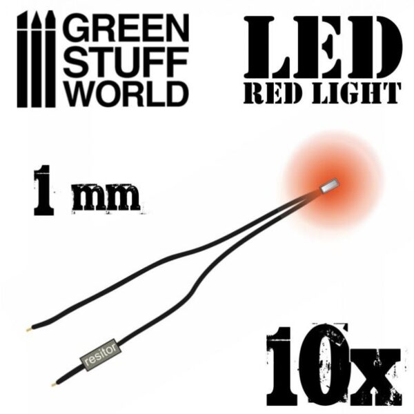 Green Stuff World    Red LED Lights - 1mm - 8436554363841ES - 8436554363841