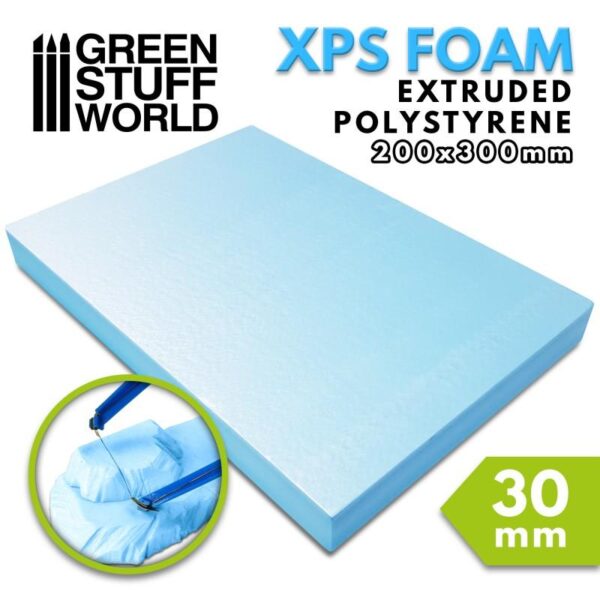 Green Stuff World    Extruded FOAM XPS 30mm - A4 size - 8435646504834ES - 8435646504834