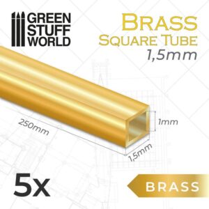 Green Stuff World    Square Brass Tubes 1.5mm - 8435646505435ES - 8435646505435