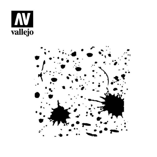 Vallejo    AV Vallejo Stencils - 1:35 Splash & Stains - VALST-TX003 - 8429551986649