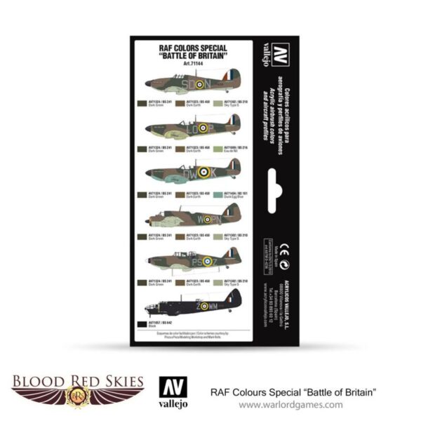 Vallejo Blood Red Skies   RAF Colors Special - Battle of Britain - VAL71144 - 8429551711449